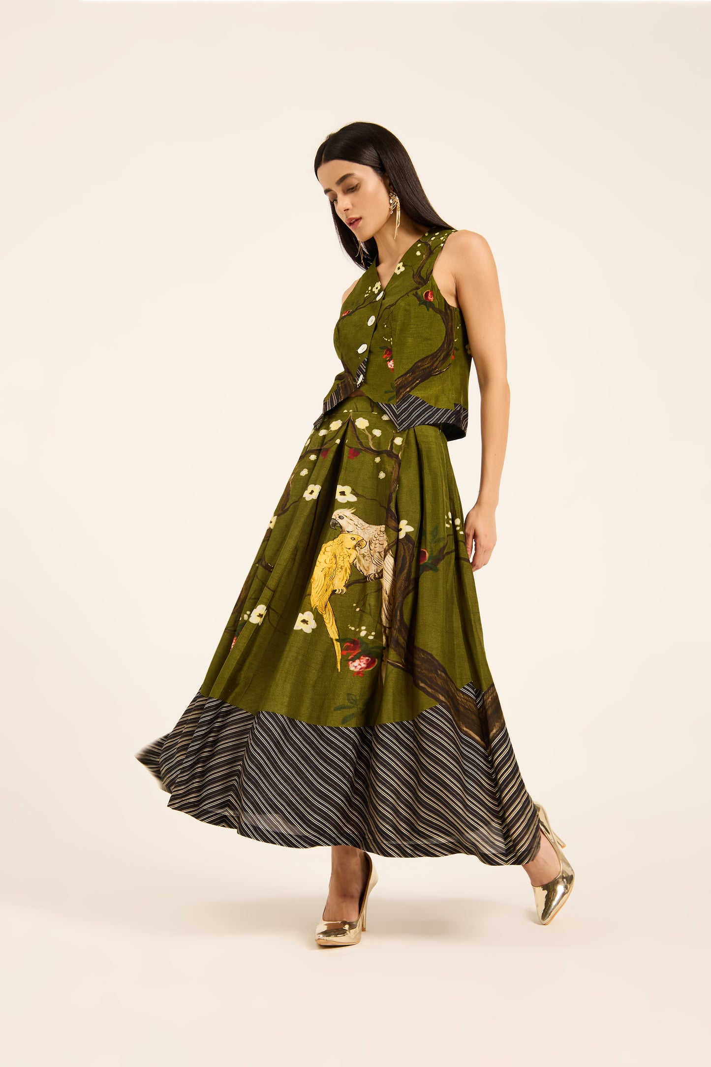 Miko waistcoat and skirt set