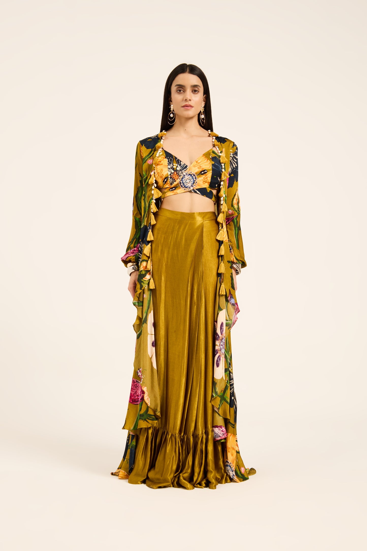 Emma Top, cape and draped skirt