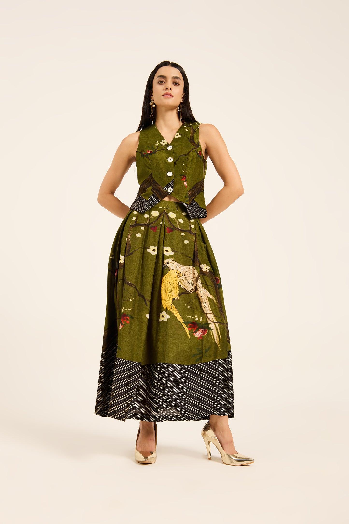 Miko waistcoat and skirt set
