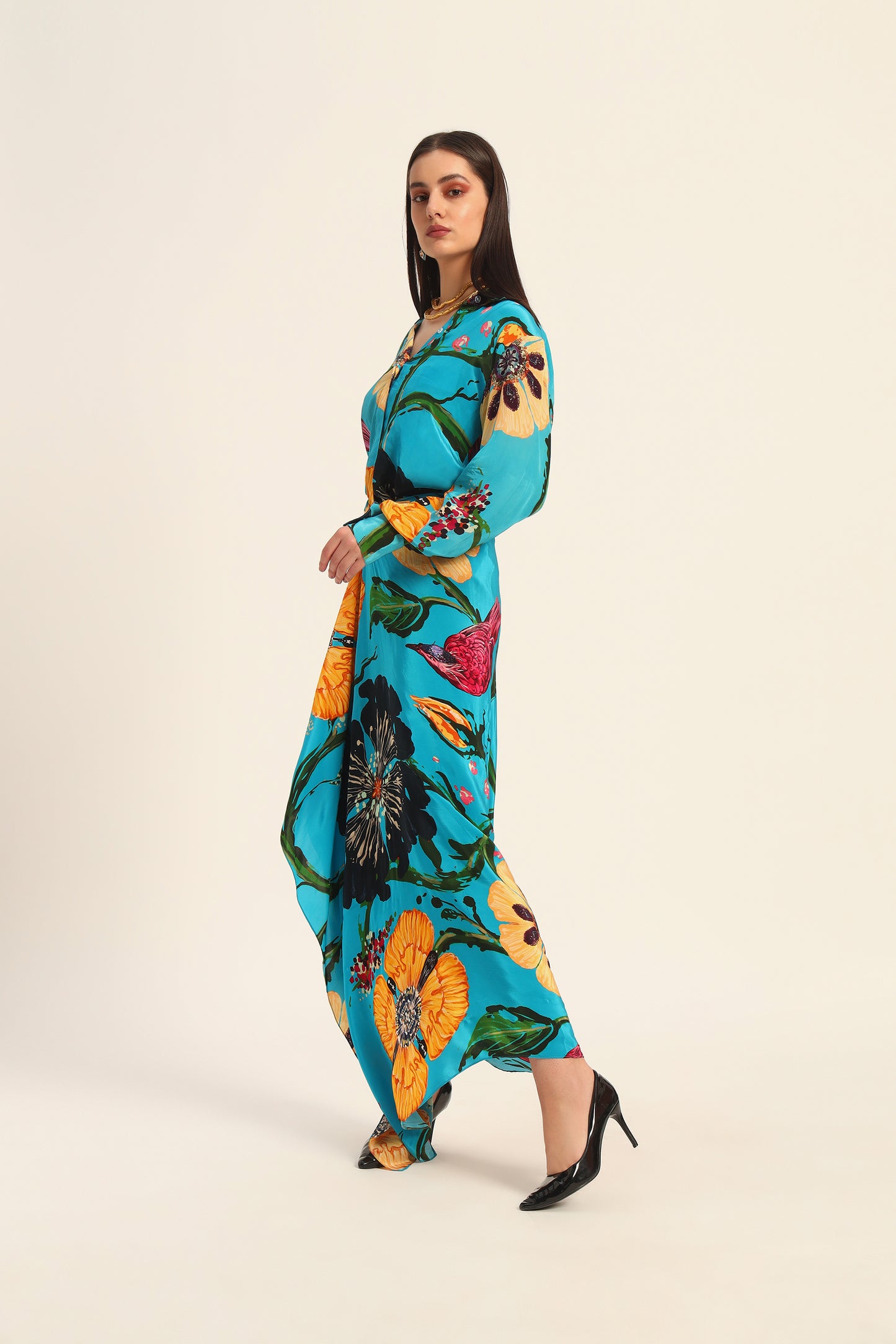 Yoko Shirt and draped skirt