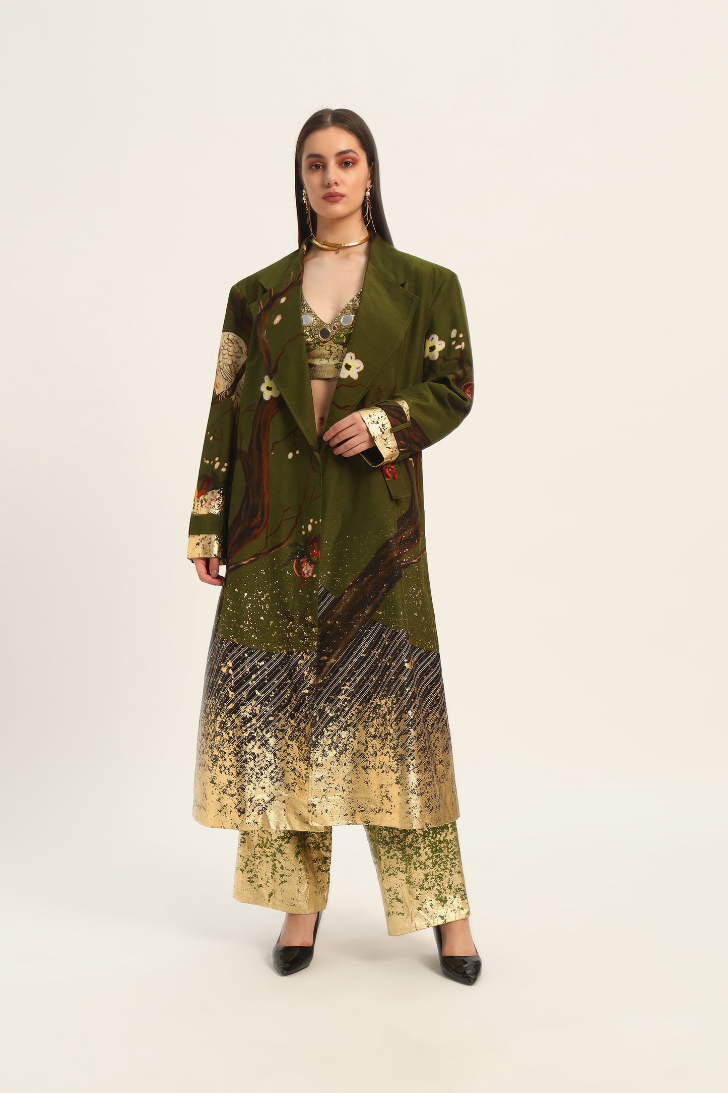 Miko Green Overcoat