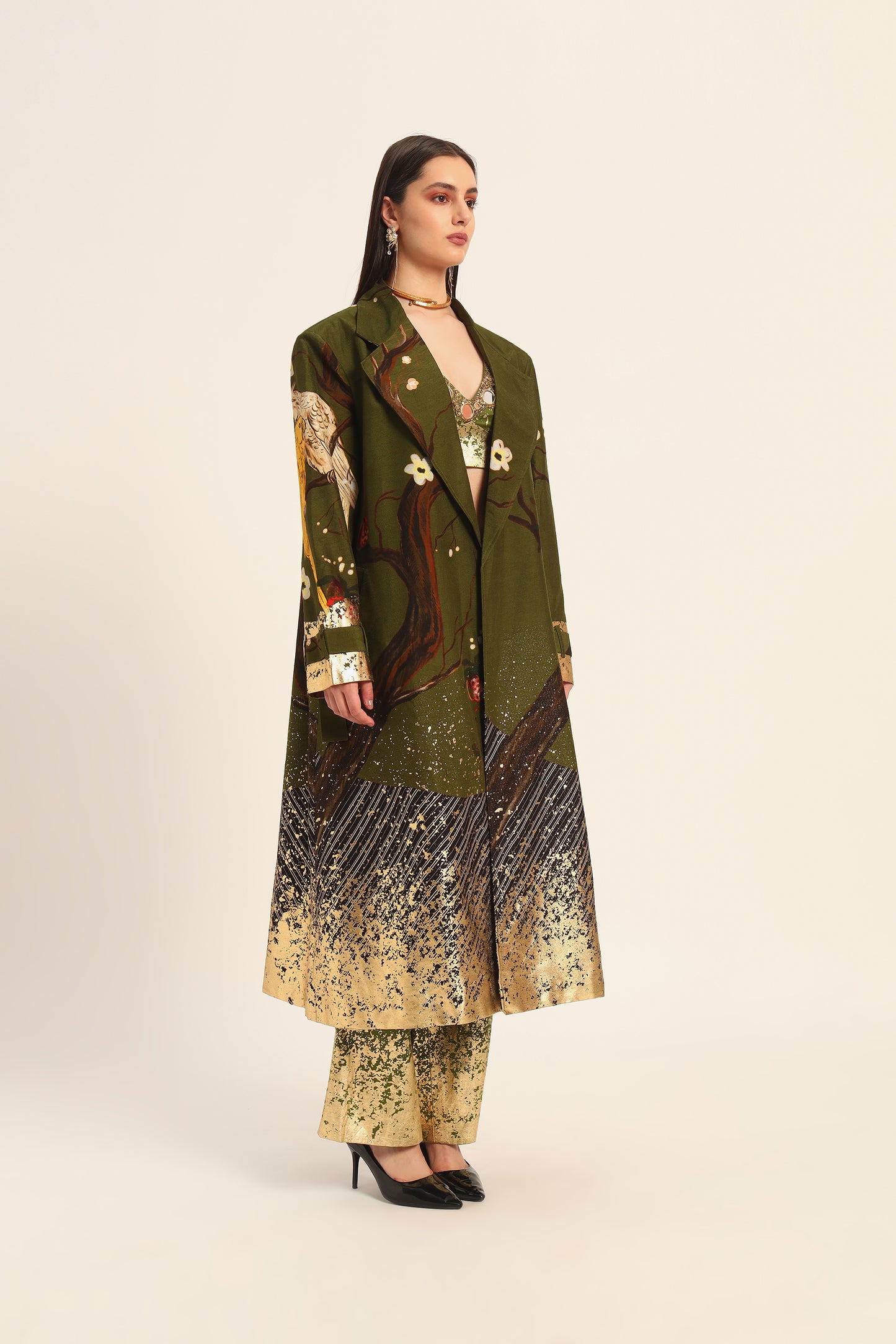 Miko Green Overcoat