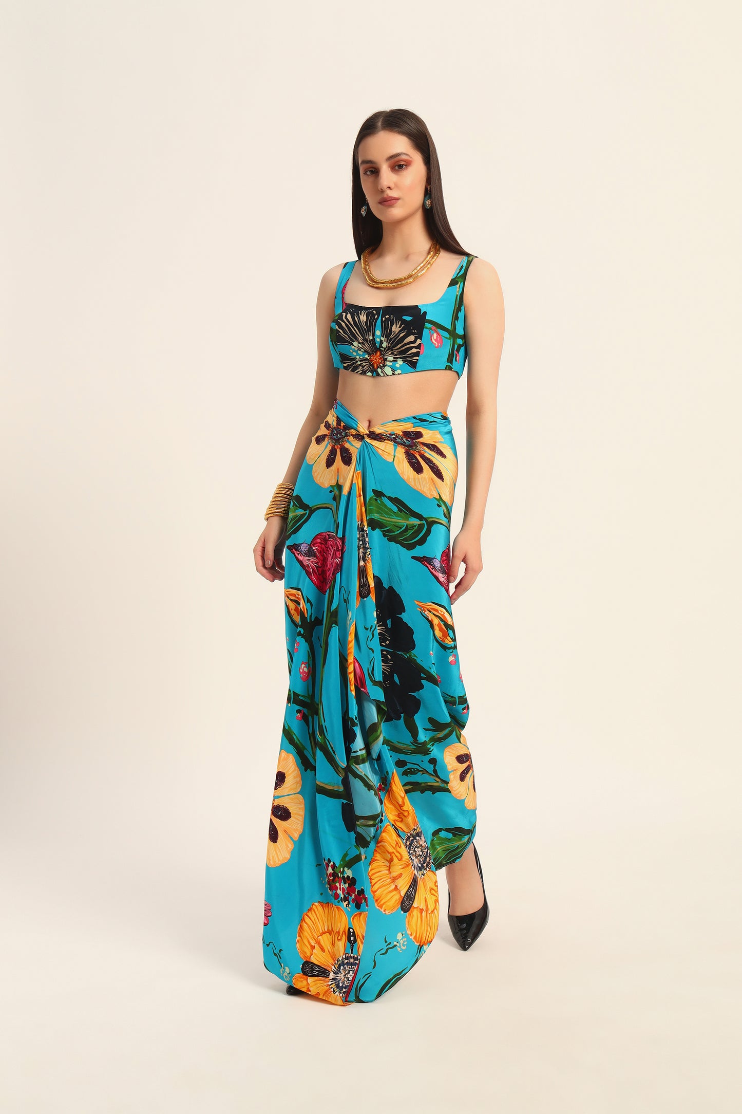 Yoko Top and draped skirt