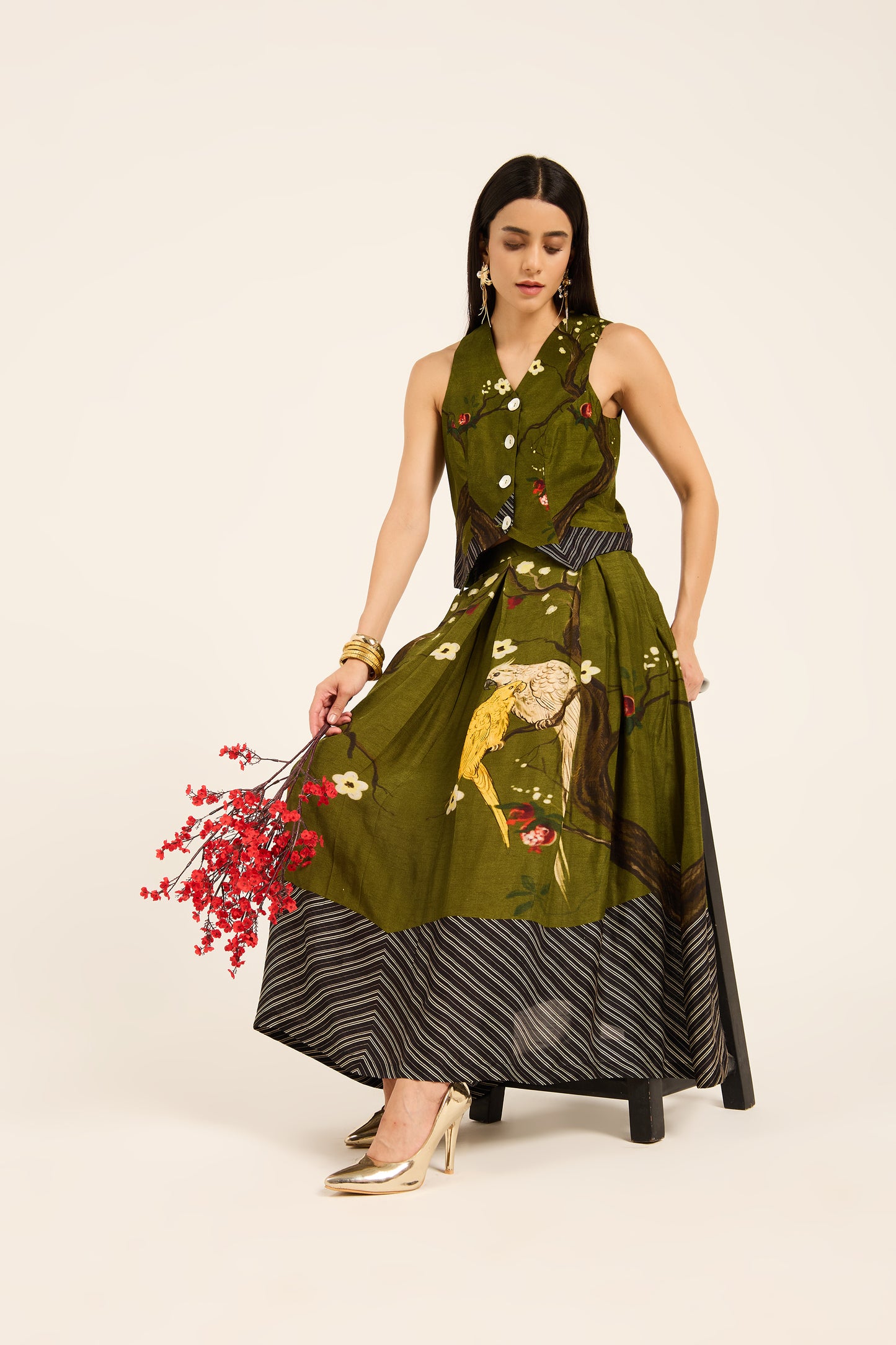 Miko waistcoat and skirt set