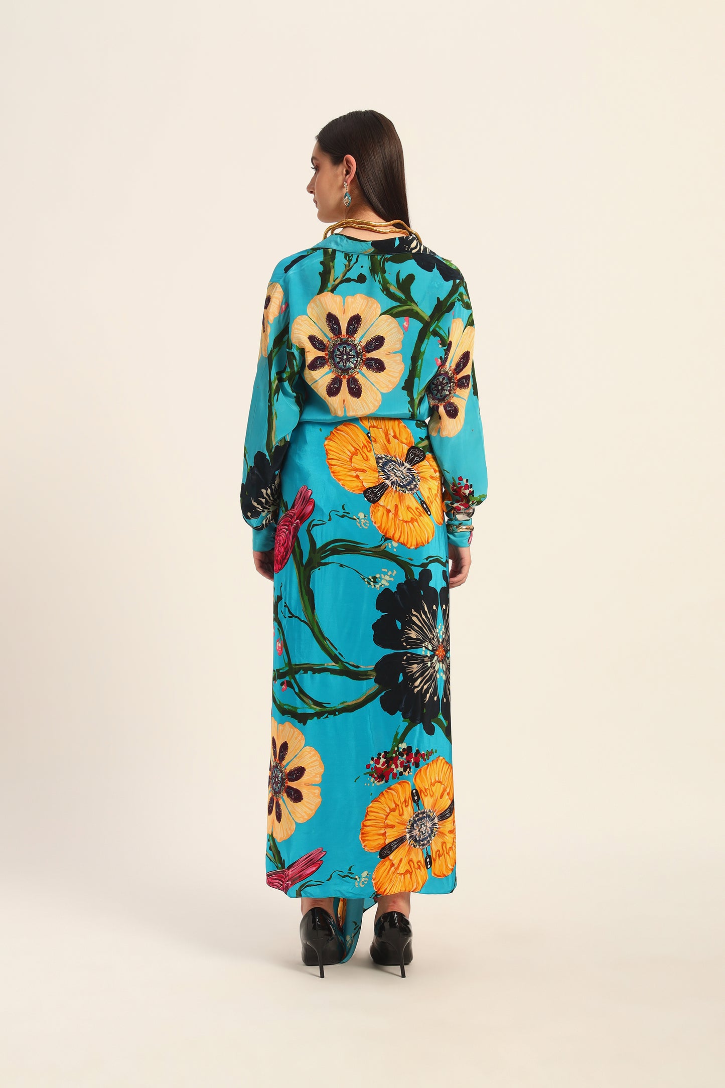 Yoko Shirt and draped skirt
