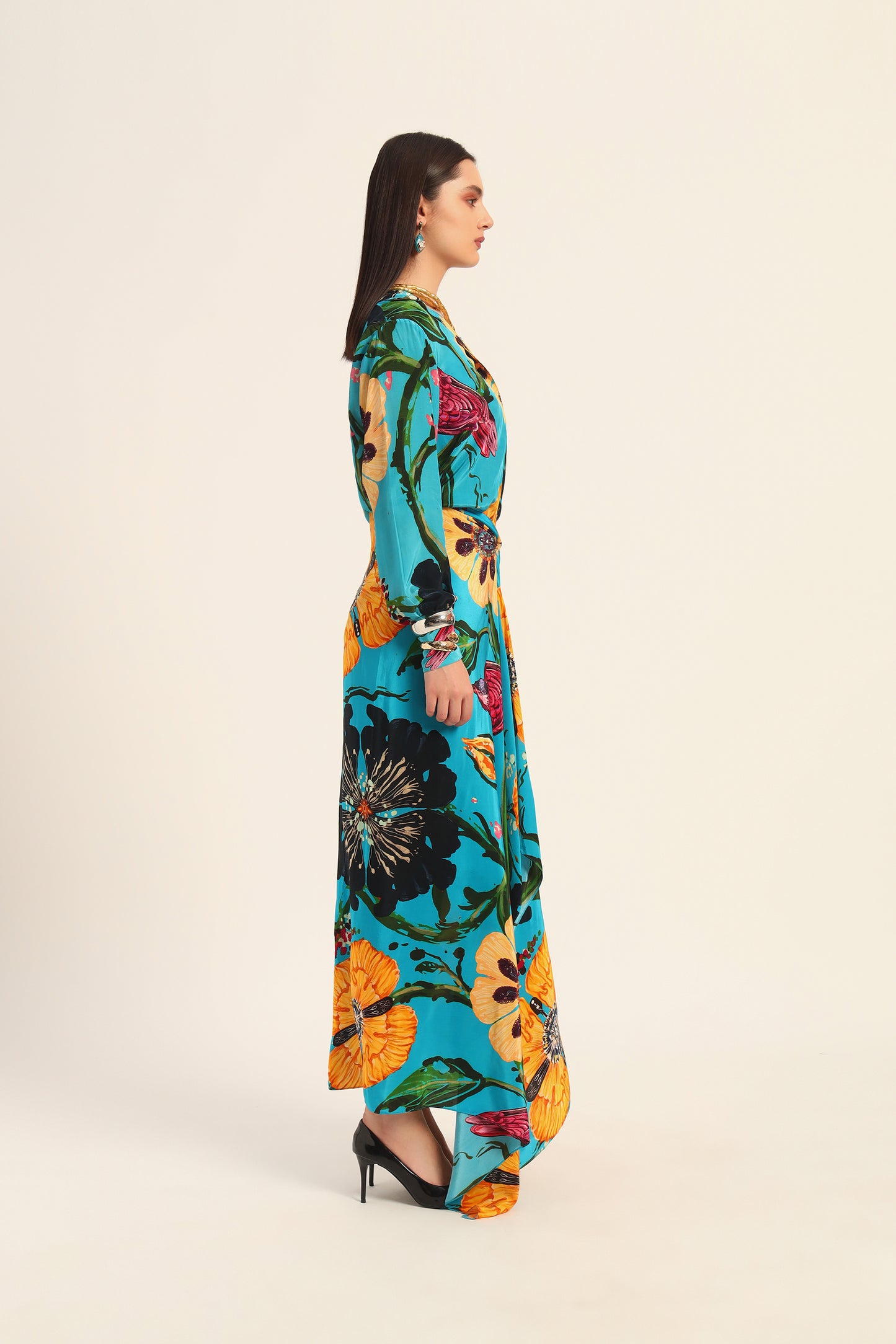 Yoko Shirt and draped skirt