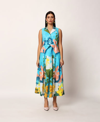 Kosumosu waistcoat and skirt set