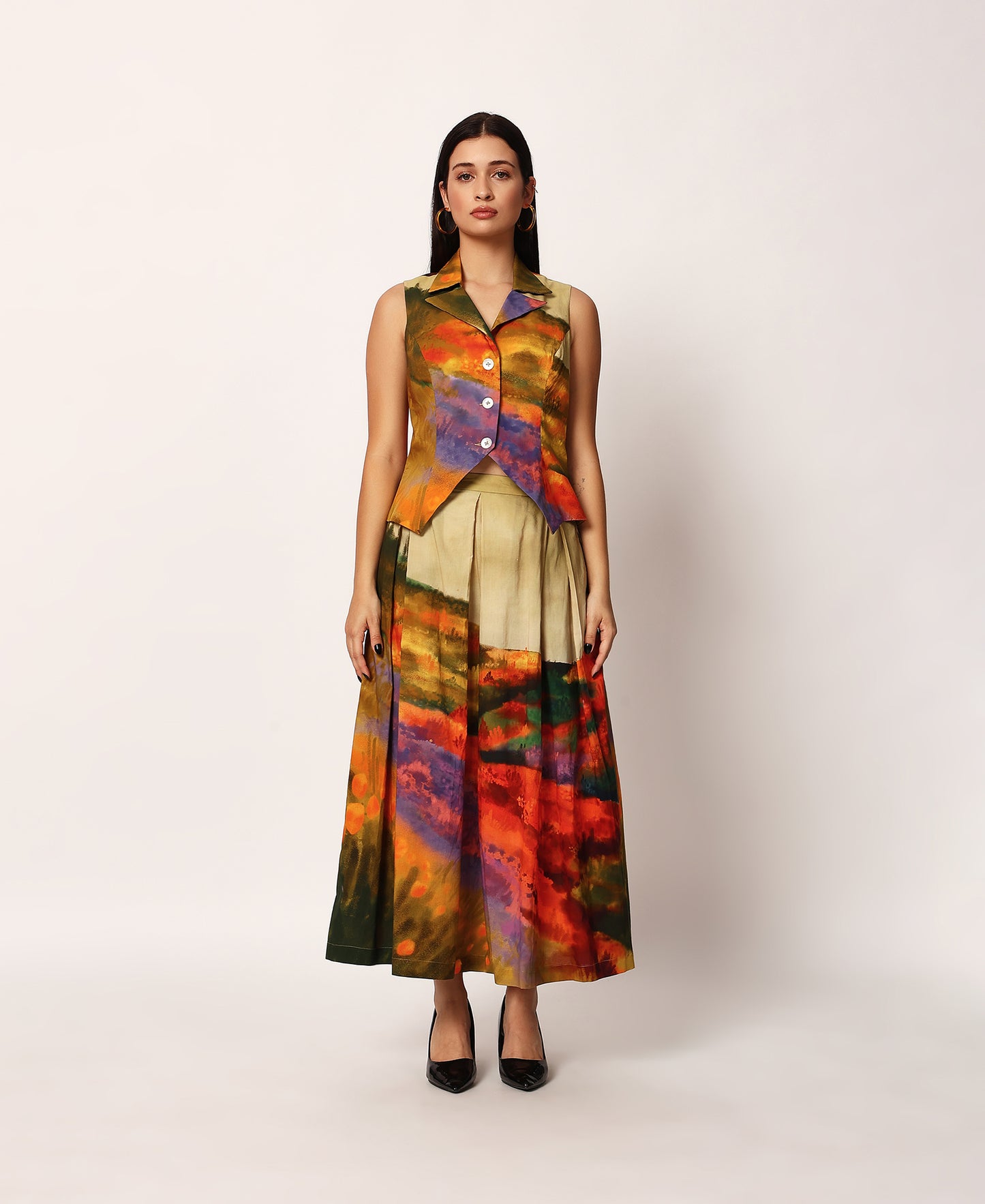 Chiyo waistcoat and skirt set