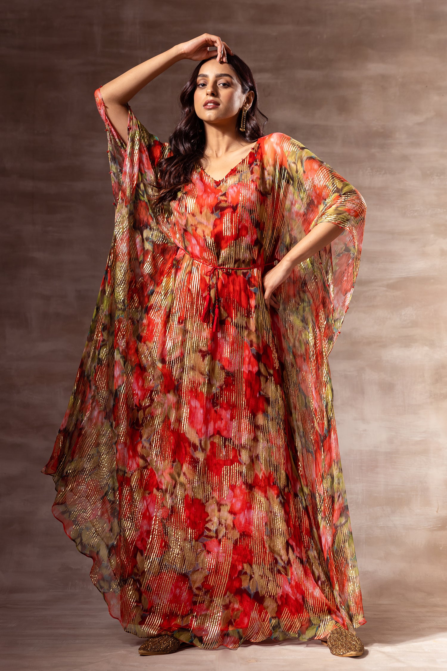 Red Ruhr Red Rose Kaftaan Dress – Ruhr India