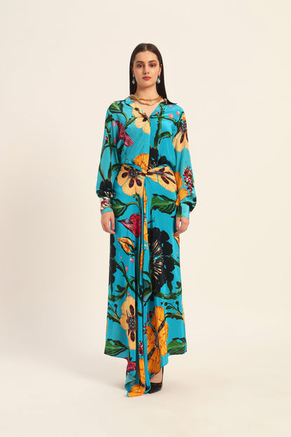 Yoko Shirt and draped skirt