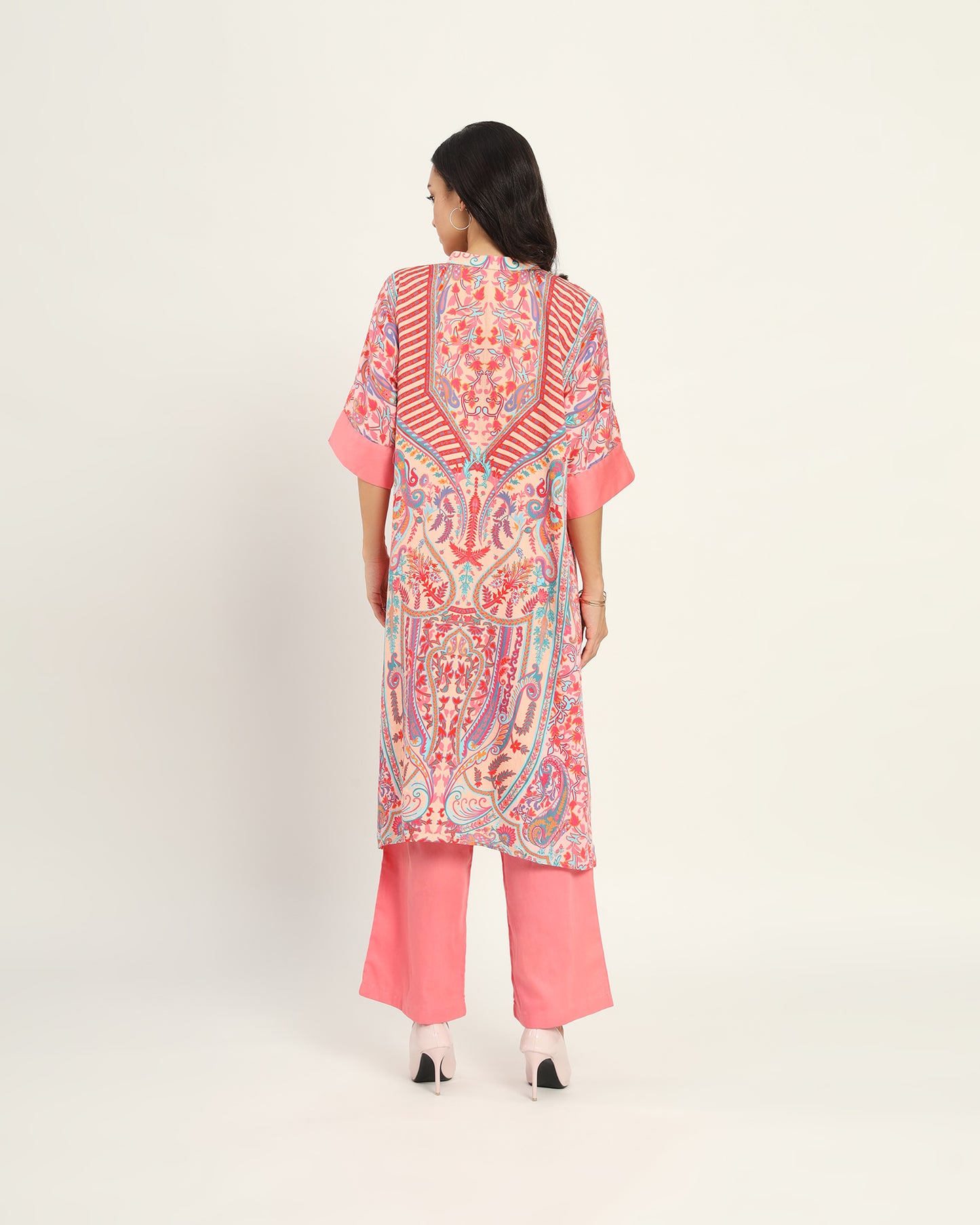 Multicolour floral Paisley Kurta set