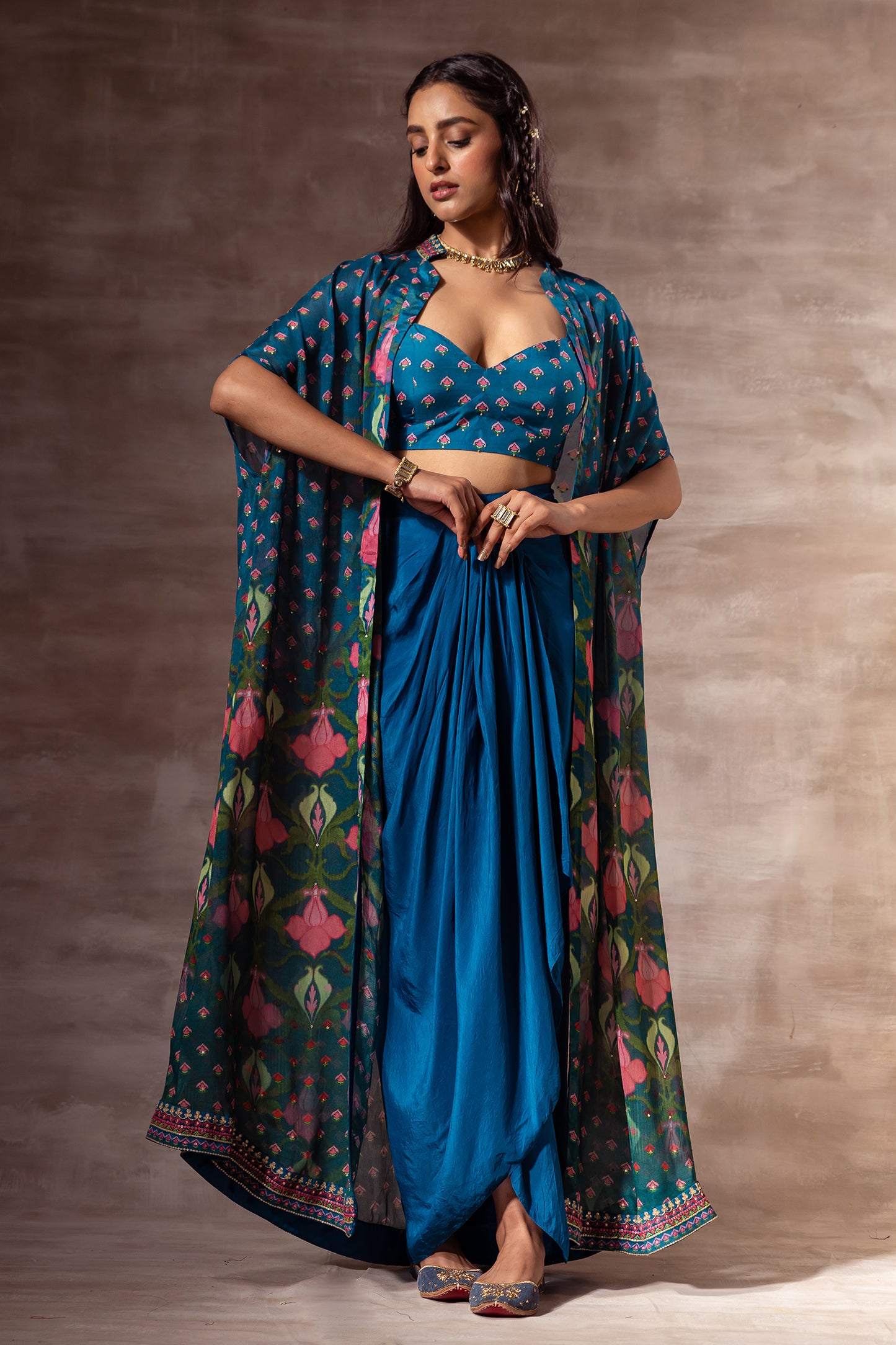Lotus Chiffon Cape