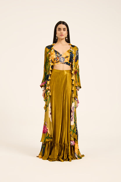 Emma Top, cape and draped skirt