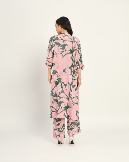 Multicolour Green Floral Kurta set