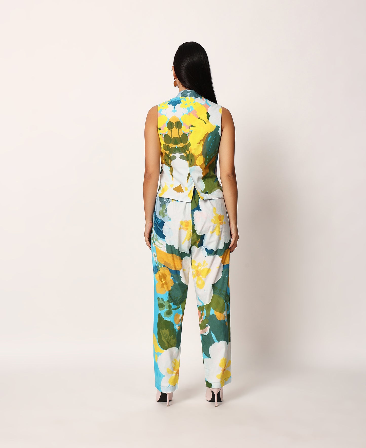 Kosumosu blue waistcoat set