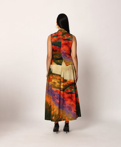 Chiyo waistcoat and skirt set