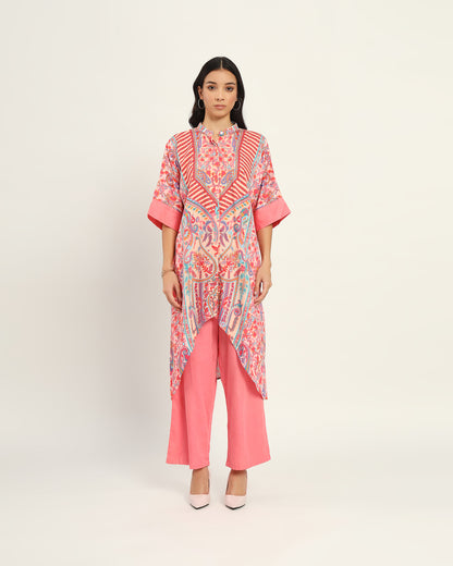 Multicolour floral Paisley Kurta set