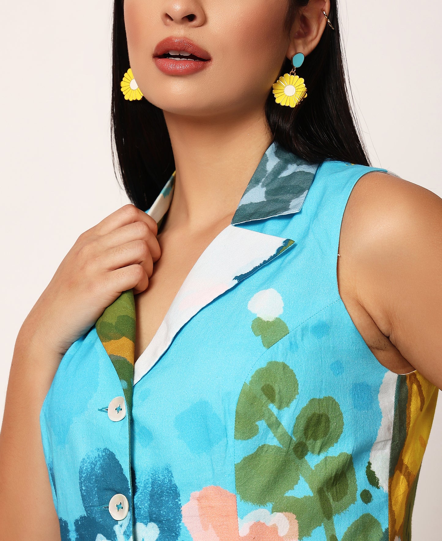Kosumosu blue waistcoat set