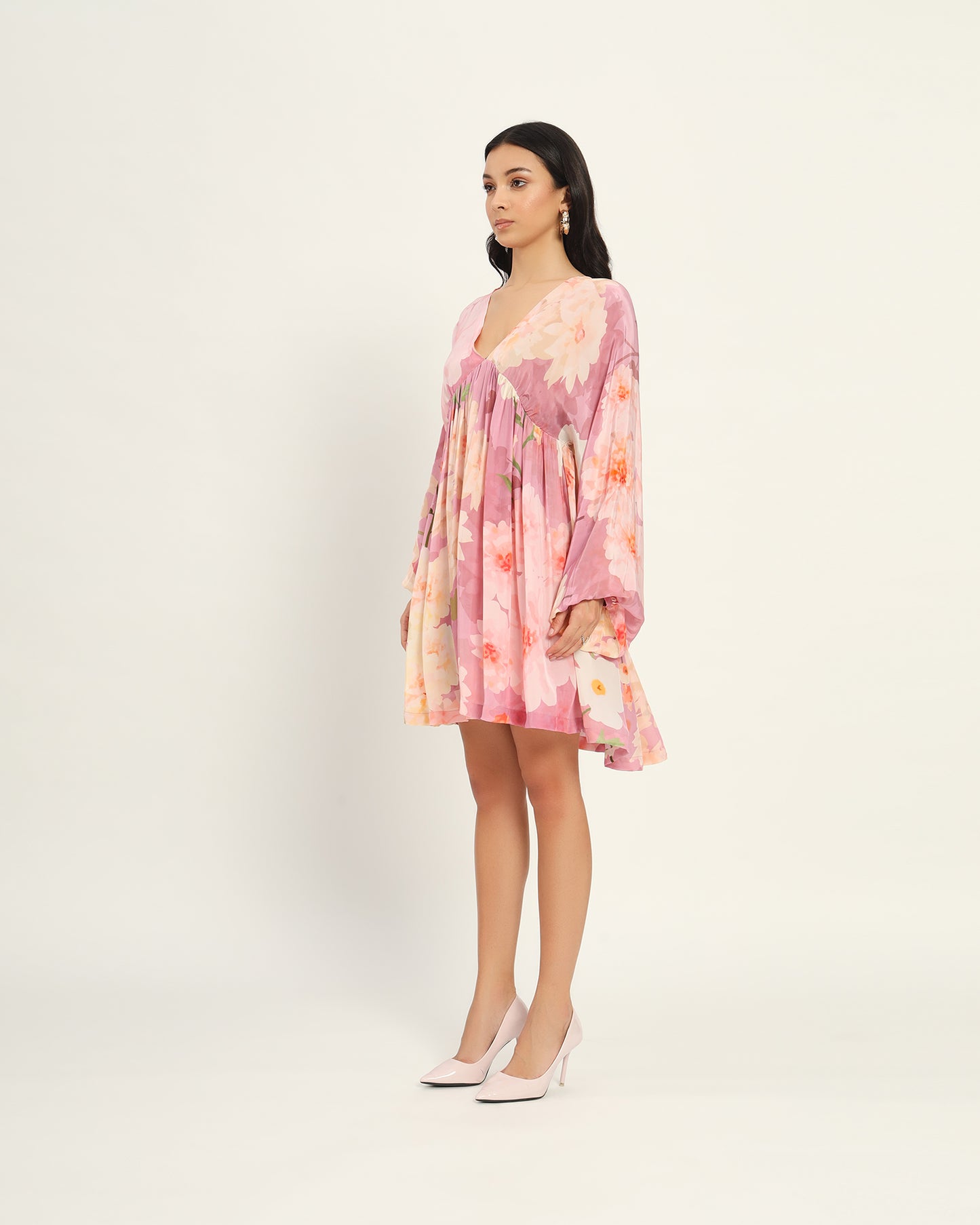 Pastel Pink floral floral dress