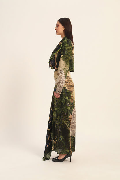 Murumuru Dhoti and Cropped blazer set