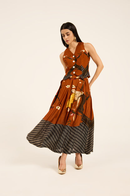 Misora waistcoat and skirt set