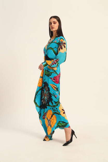 Yoko Shirt and draped skirt