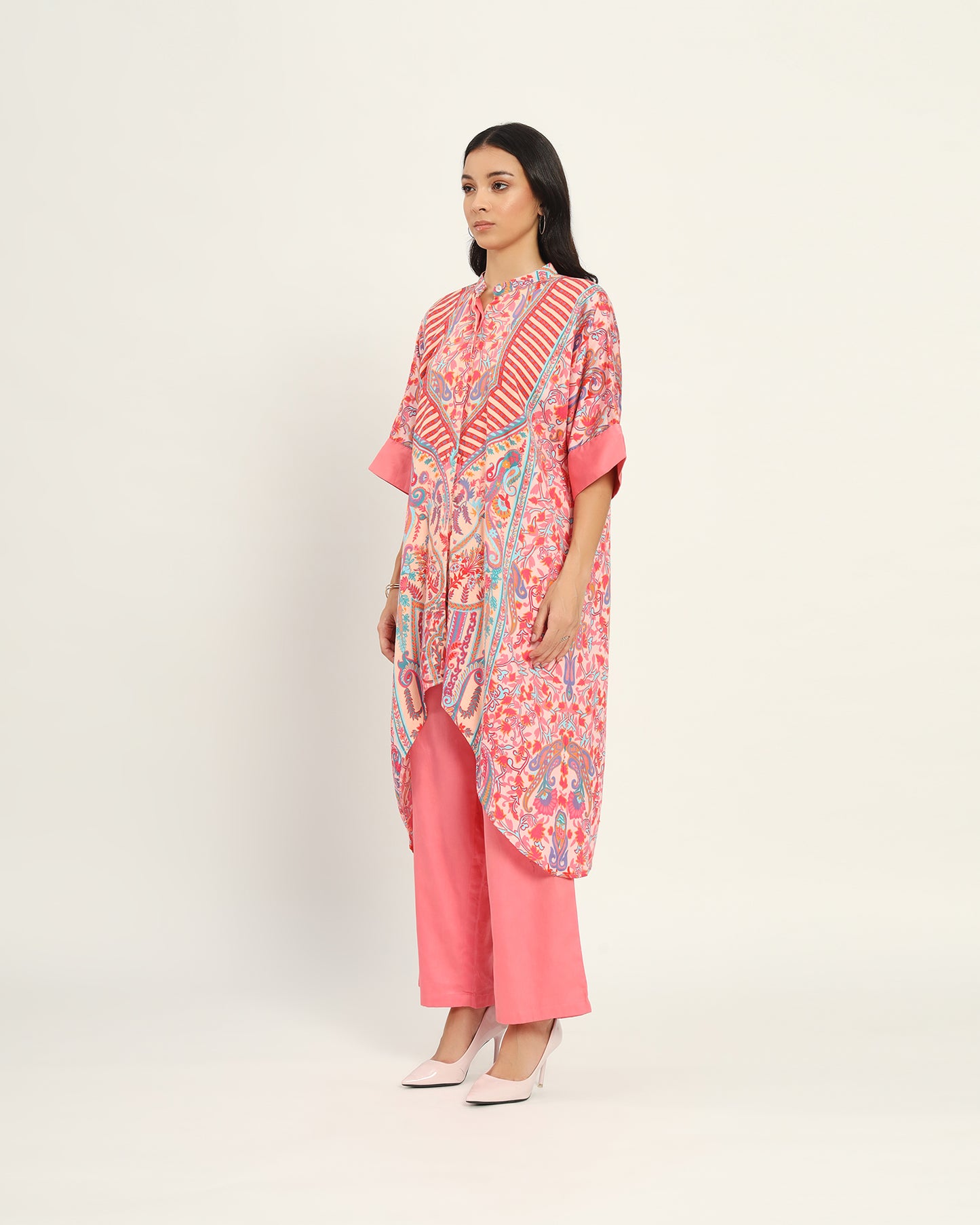 Multicolour floral Paisley Kurta set