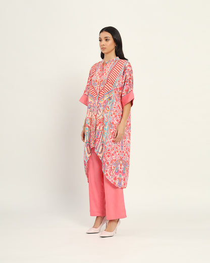 Multicolour floral Paisley Kurta set