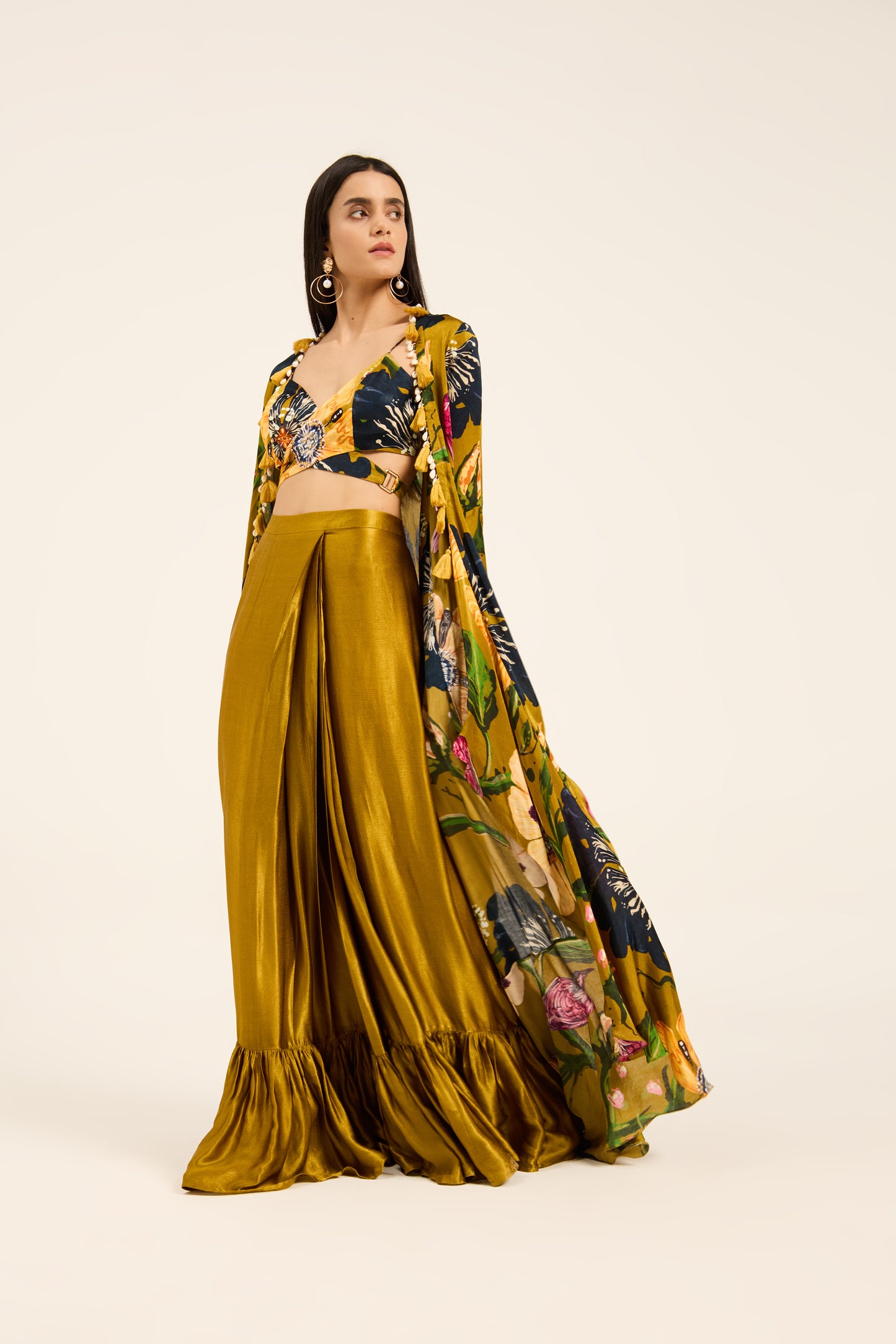 Emma Top, cape and draped skirt