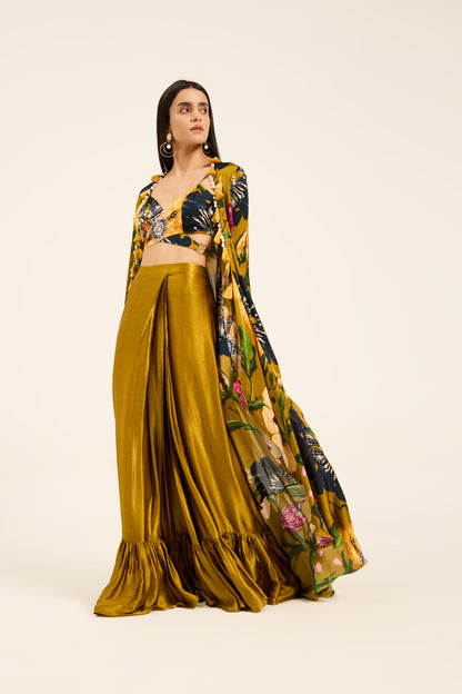 Emma Top, cape and draped skirt