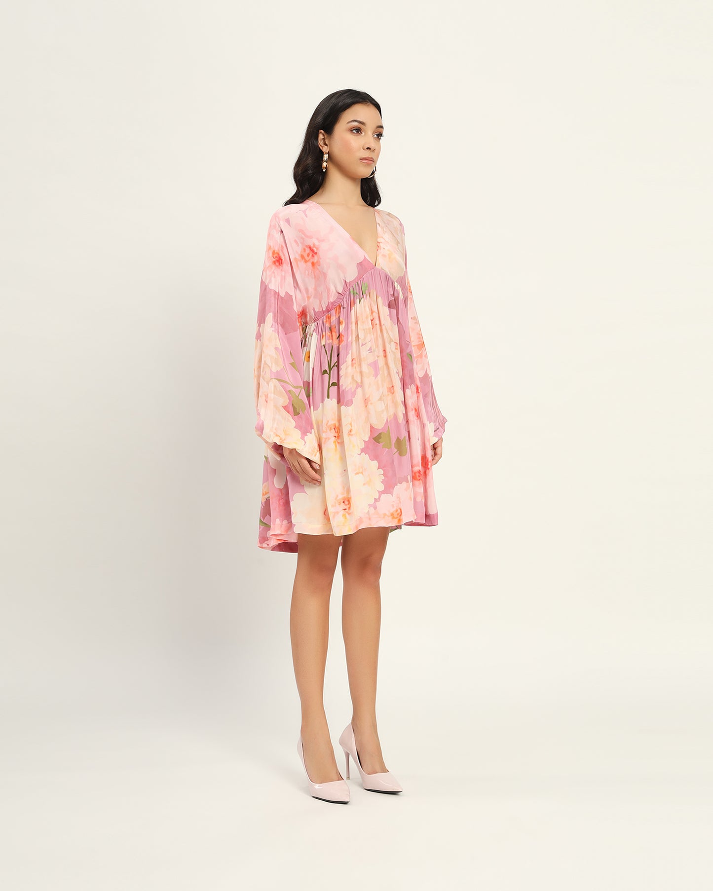 Pastel Pink floral floral dress