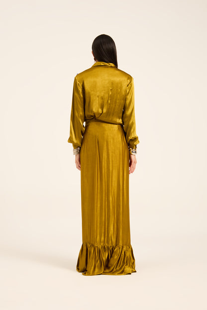 Rahini Shirt and draped skirt