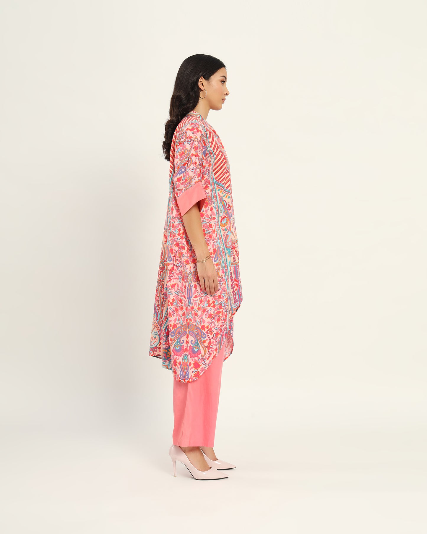 Multicolour floral Paisley Kurta set
