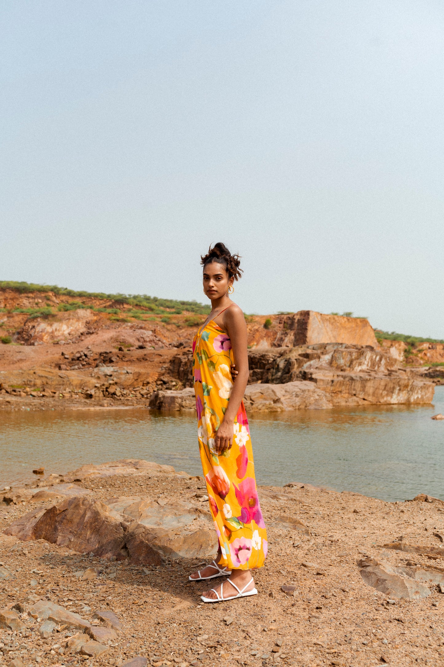 Yellow Orchid Flared Jumpsuit