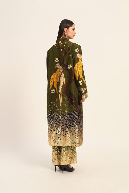 Miko Green Overcoat