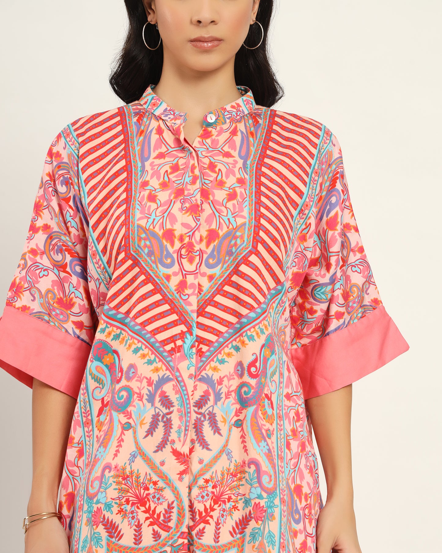 Multicolour floral Paisley Kurta set