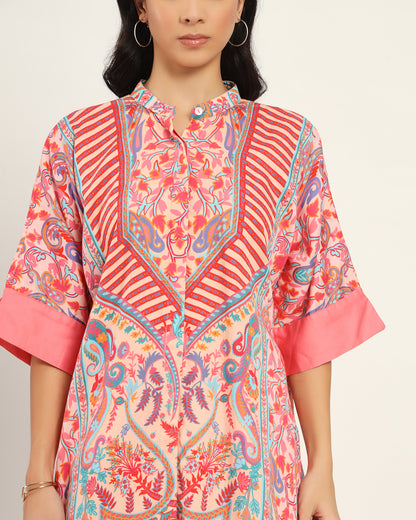 Multicolour floral Paisley Kurta set
