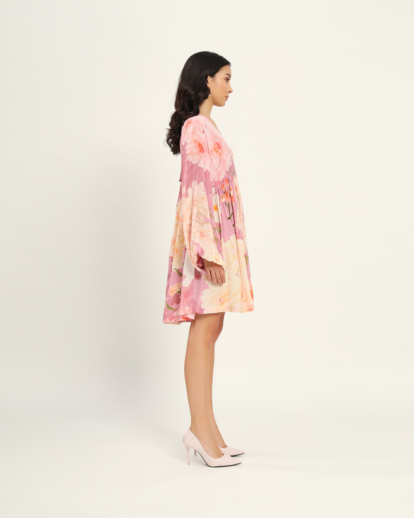 Pastel Pink floral floral dress