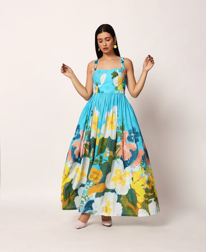 Kosumosu blue dress
