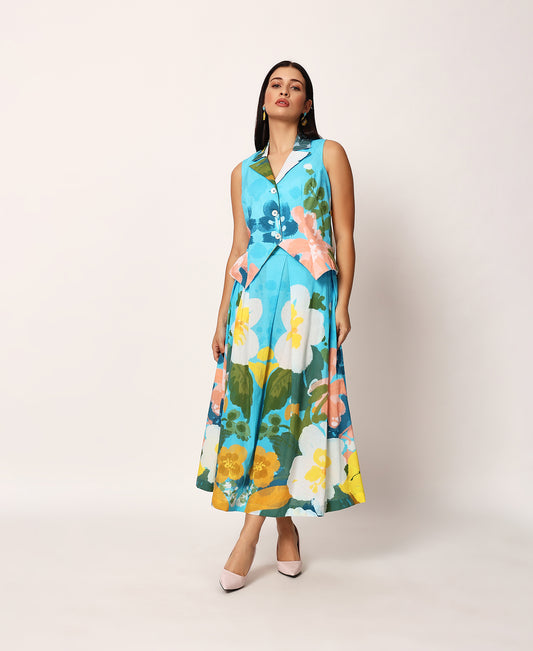 Kosumosu waistcoat and skirt set