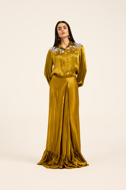 Rahini Shirt and draped skirt