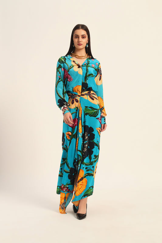 Yoko Shirt and draped skirt