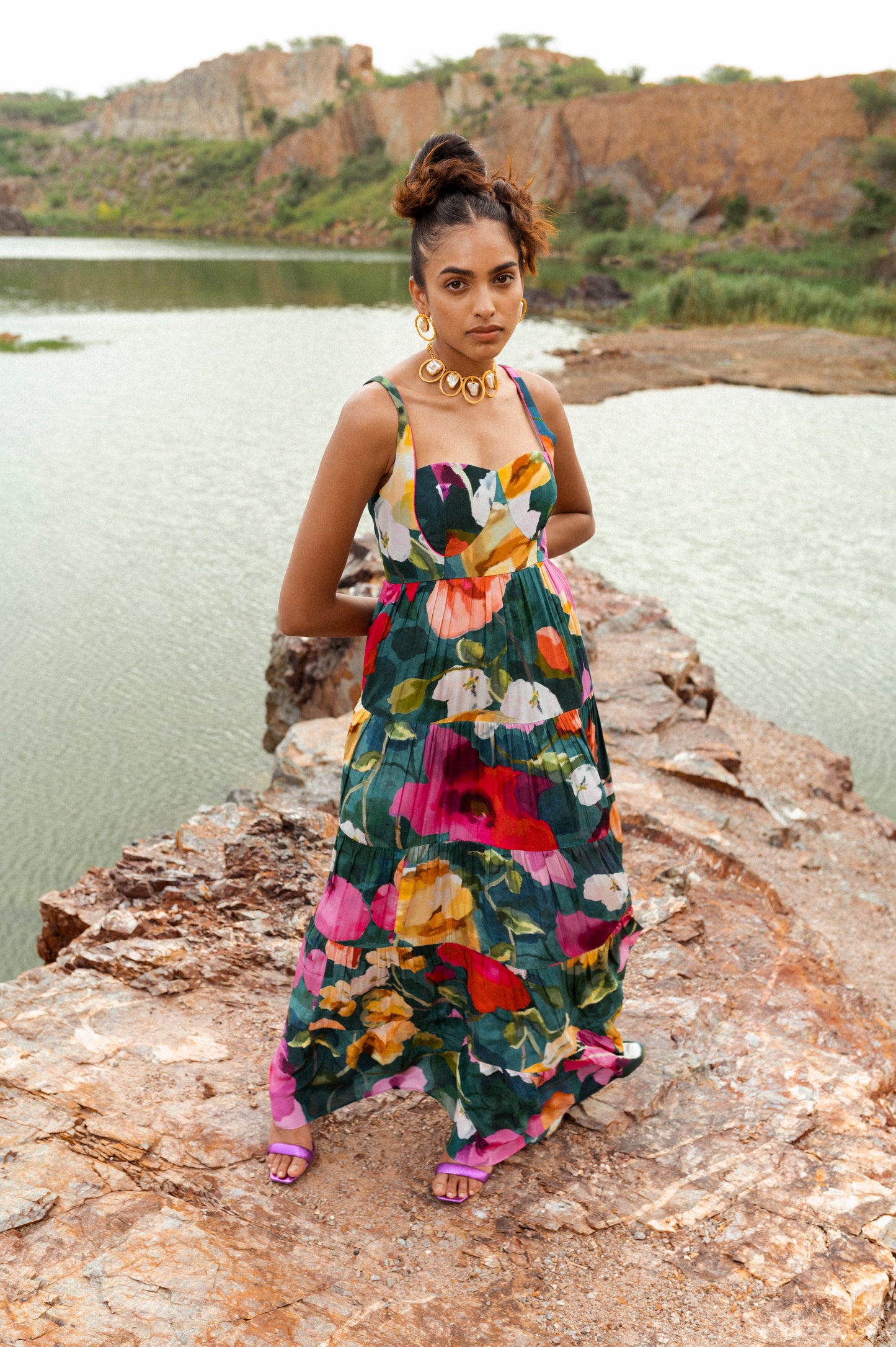 Green Orchid Tiered Dress