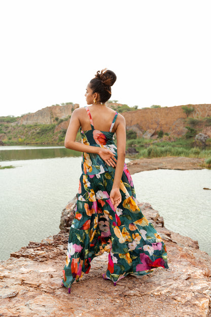 Green Orchid Tiered Dress