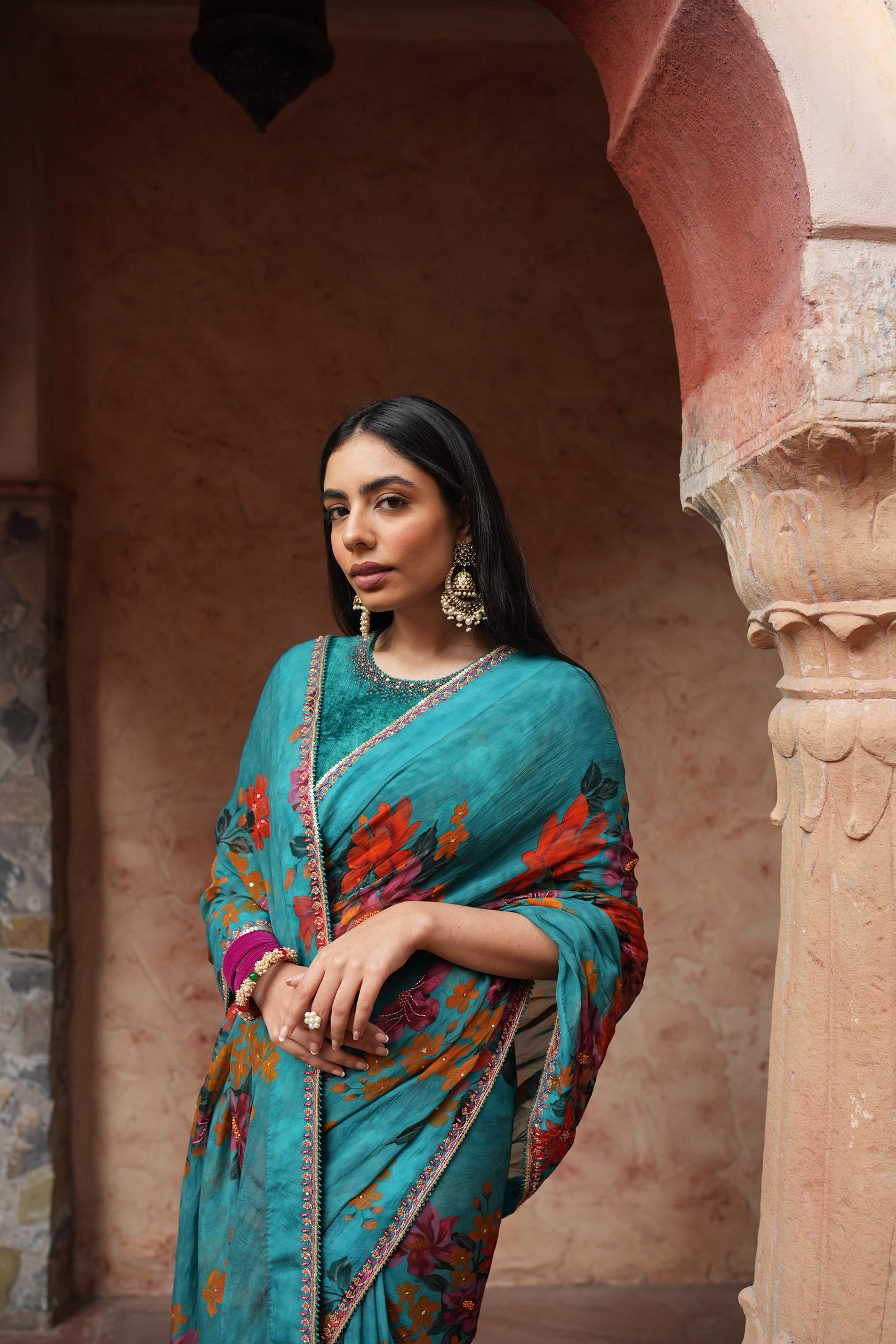 Floral Printed Bunch Saree