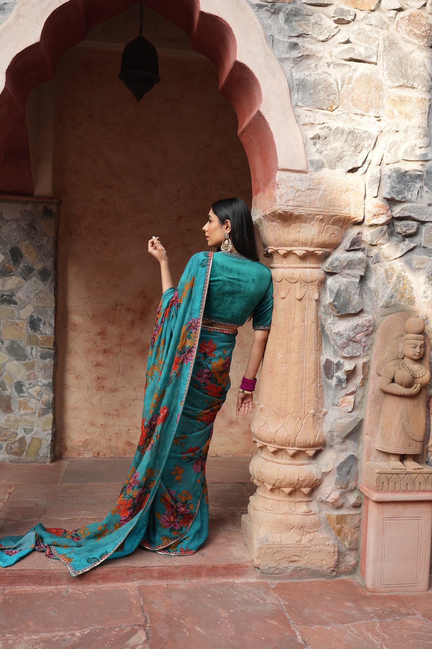 Floral Printed Bunch Saree
