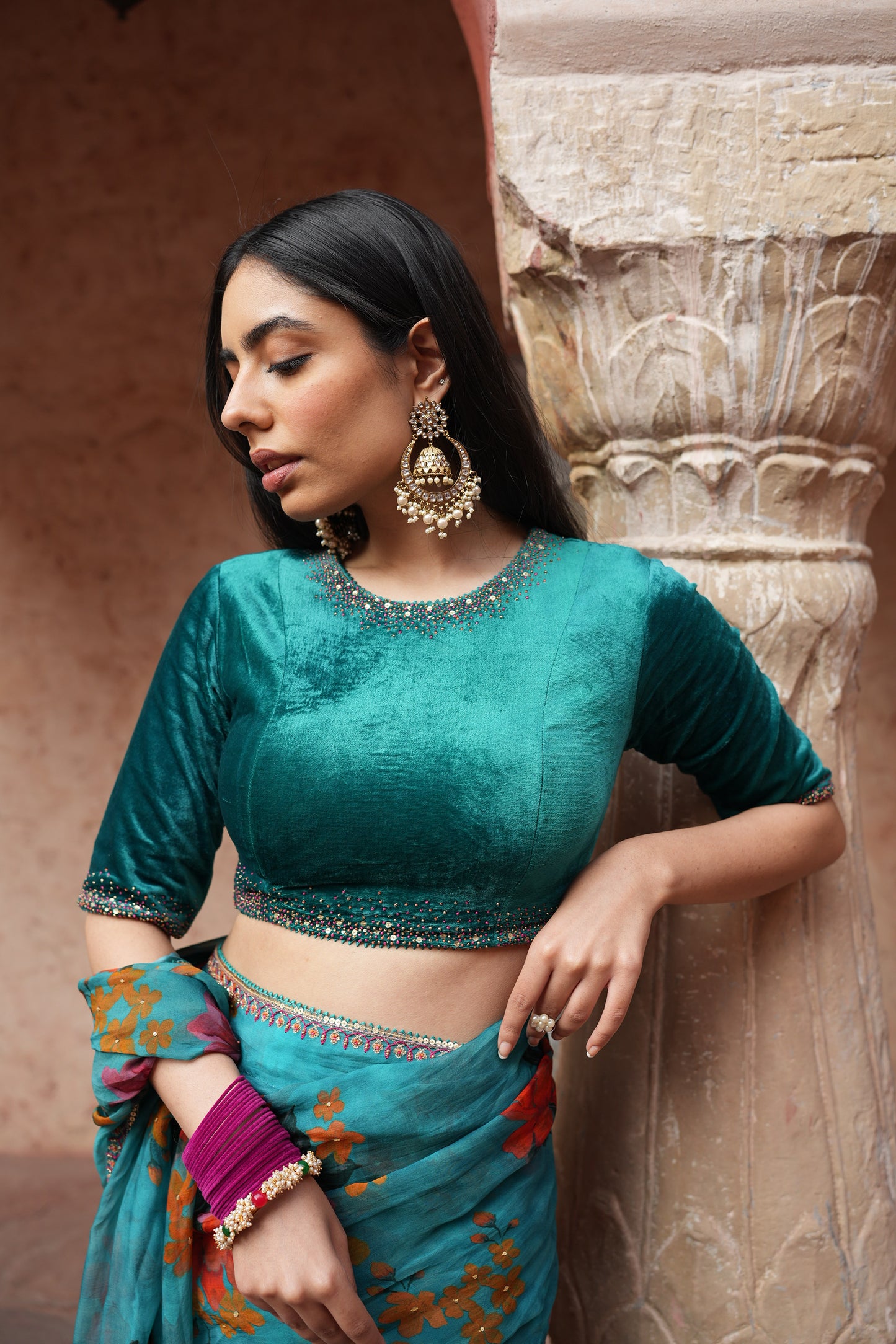 Floral Printed Bunch Saree